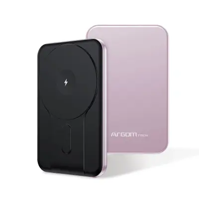 BATERÍA EXTERNA MAGNÉTICA MS5 DE 5000MAH DE ALUMINIO ROSA ARGPB1160